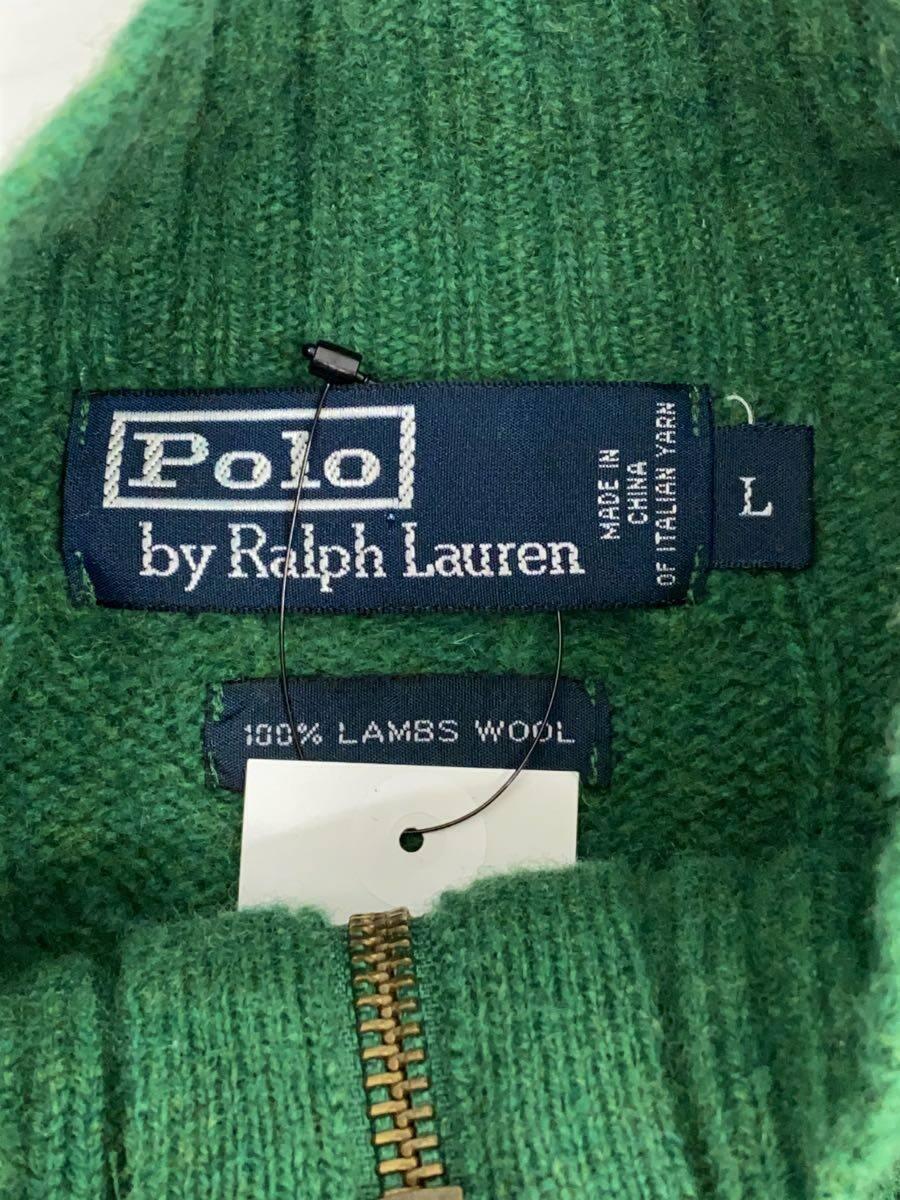 POLO RALPH LAUREN◆セーター(厚手)/L/ウール/GRN_画像3