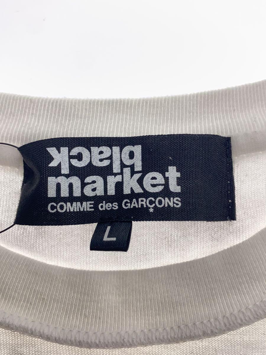 COMME des GARCONS◆Tシャツ/L/コットン/WHT/OS-T007_画像3