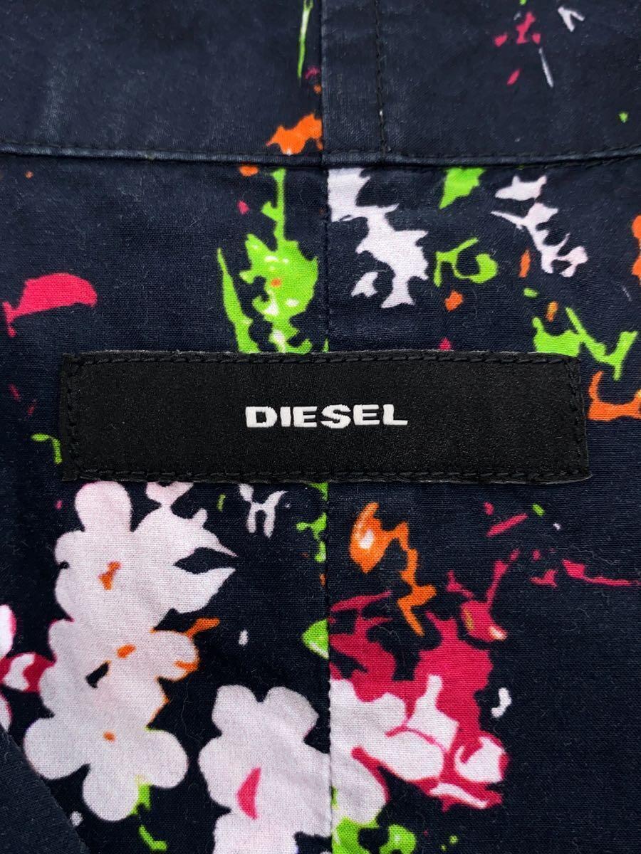 DIESEL◆半袖シャツ/S/コットン/NVY/花柄_画像3