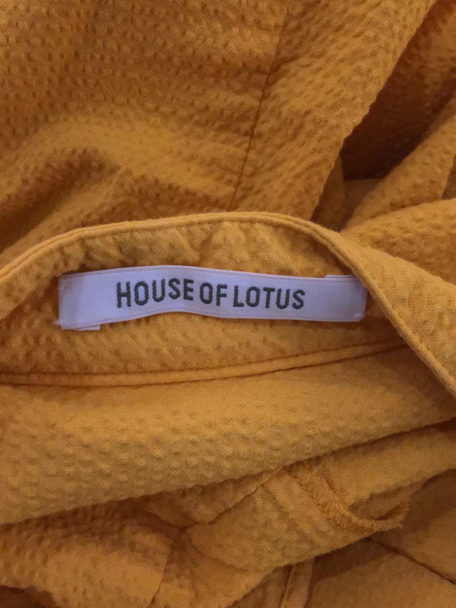 HOUSE OF LOTUS◆シャツワンピース/M/コットン/イエロー/10121-03-509//_画像3