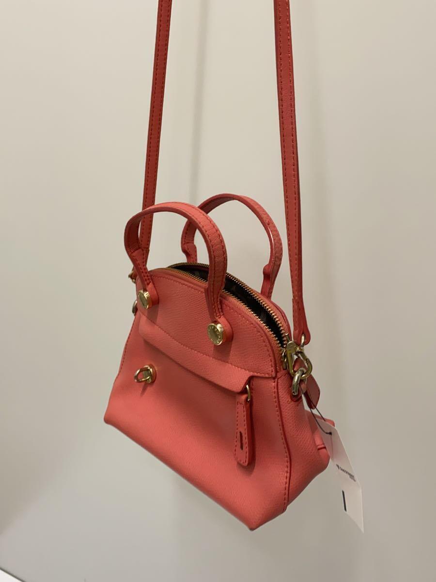 FURLA◆ショルダーバッグ/レザー/ピンク/無地/G5995_画像2