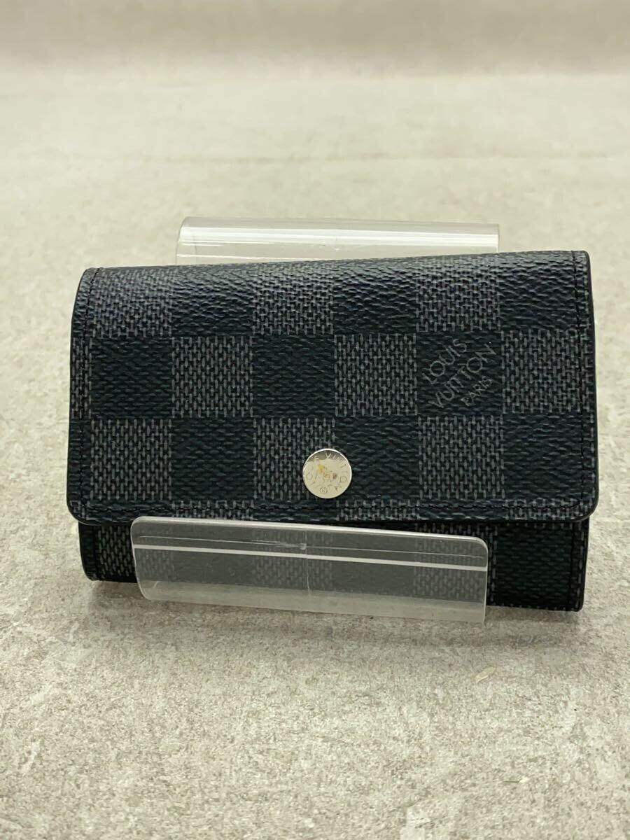 LOUIS VUITTON◆ミュルティクレ6_ダミエ・グラフィット_BLK/PVC/BLK/モノグラム/メンズ