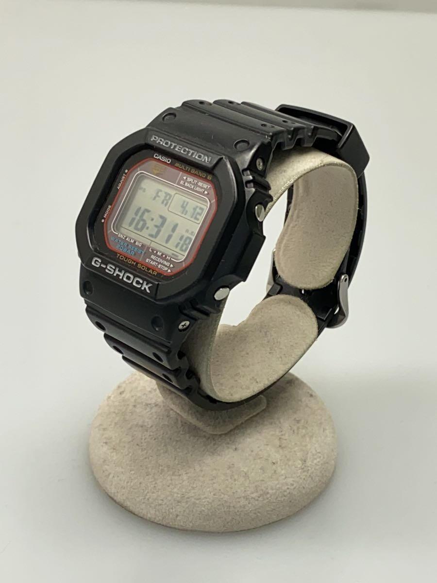 CASIO◆ソーラー腕時計_G-SHOCK/デジタル/ラバー/ブラック/SS_画像2