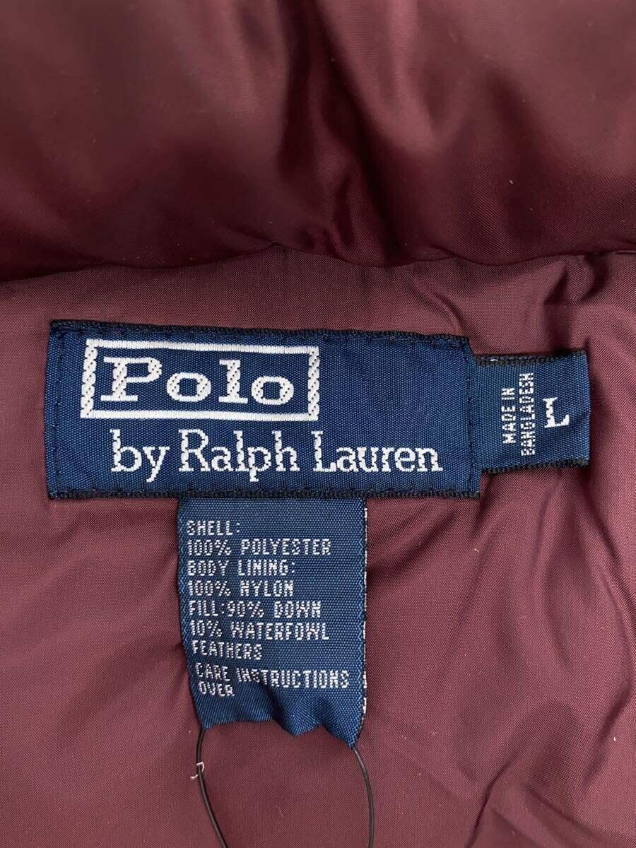 POLO RALPH LAUREN◆ダウンベスト/L/ポリエステル/BRD_画像3