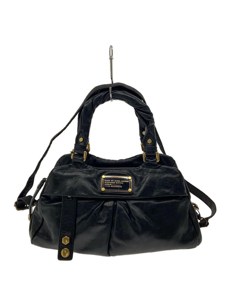 MARC BY MARC JACOBS◆ショルダーバッグ/レザー/BLK/無地_画像1