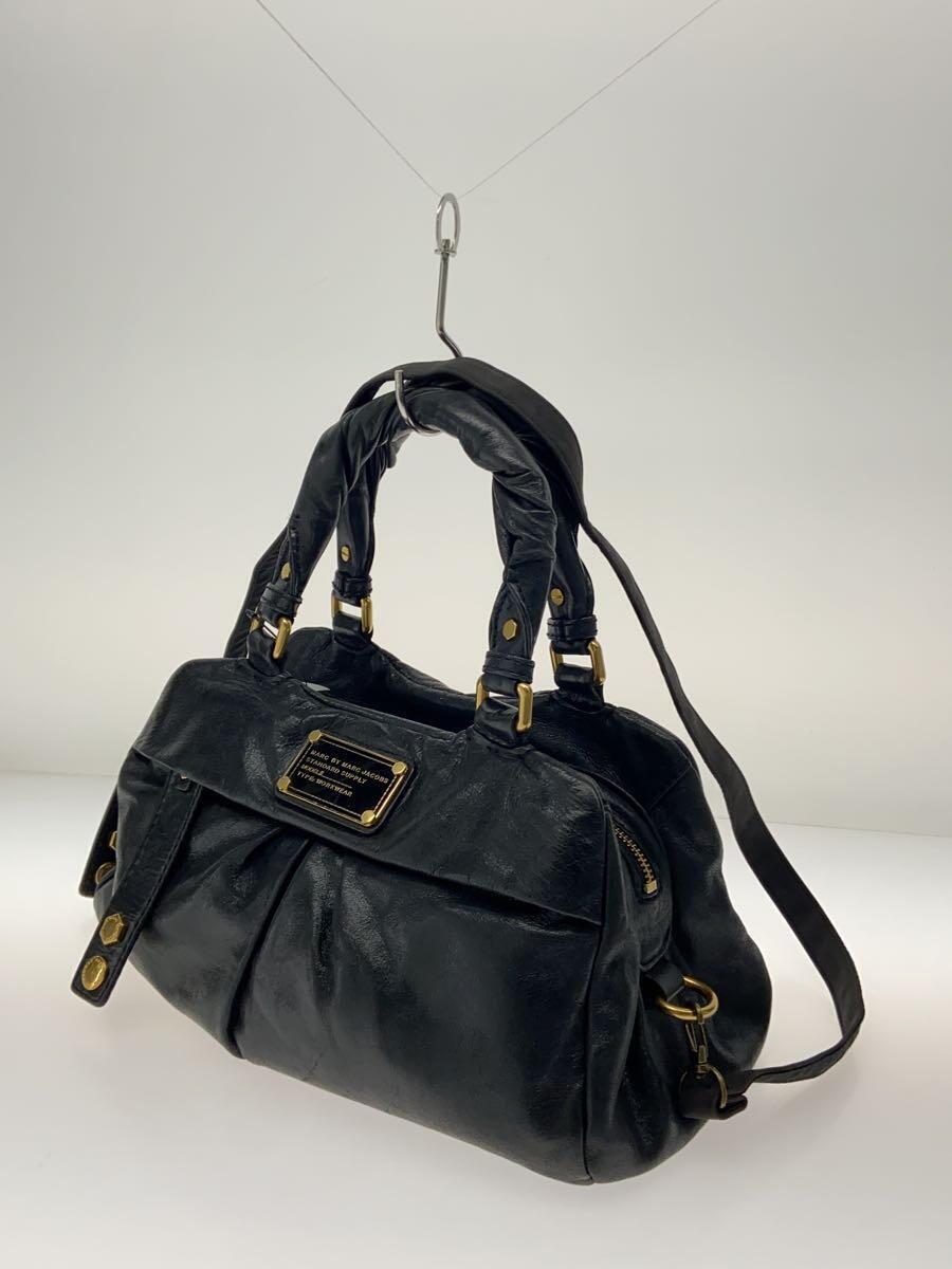 MARC BY MARC JACOBS◆ショルダーバッグ/レザー/BLK/無地_画像2