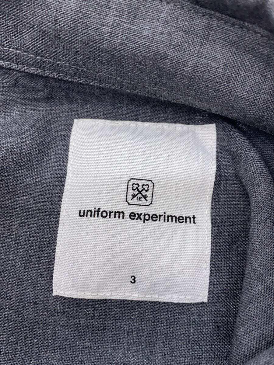 uniform experiment◆ユニフォームエクスペリメント/22SS/長袖シャツ/3/ウール/グレー/UE-220019_画像3