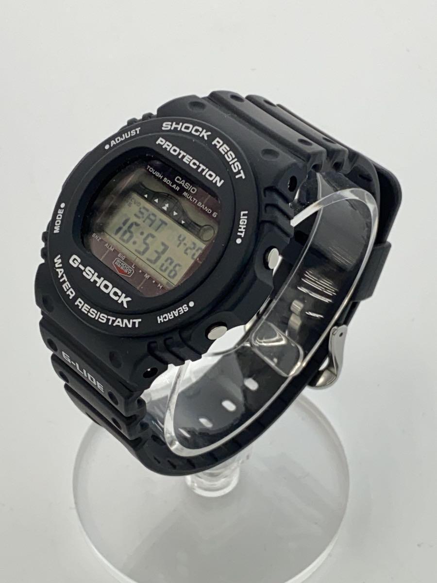 CASIO◆ソーラー腕時計・G-SHOCK/デジタル/BLK_画像2