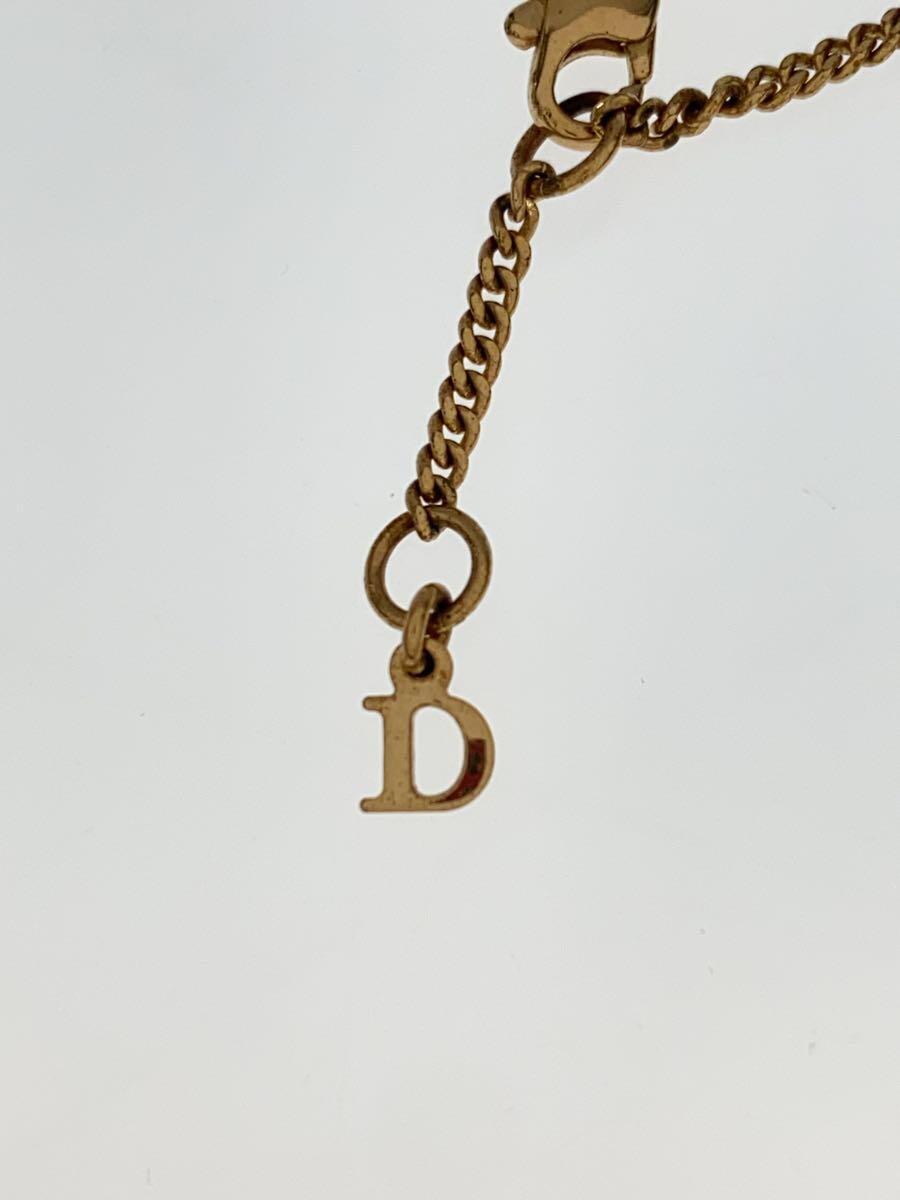 Christian Dior◆蝶モチーフ/ロゴ/ネックレス/-/ラインストーン/GLD/トップ有/レディース_画像4