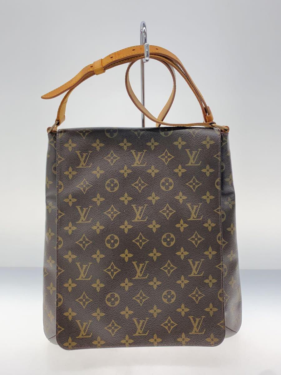 LOUIS VUITTON◆ミュゼット_モノグラム・キャンバス_BRW/PVC/BRW_画像1