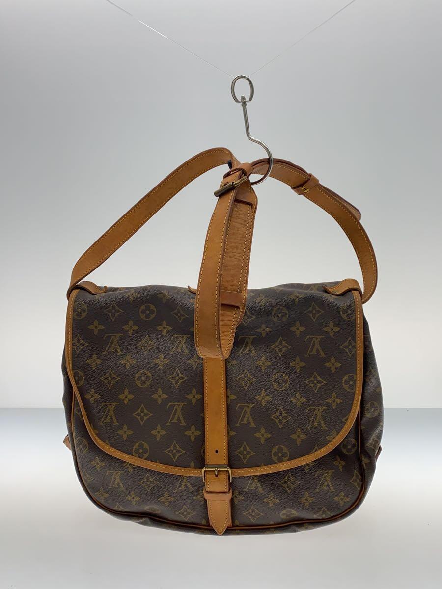 LOUIS VUITTON◆1)ソミュール35_モノグラム・キャンバス_BRW/PVC/BRW_画像3