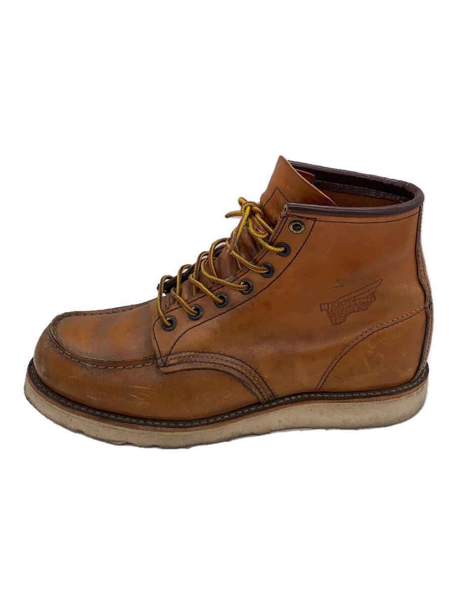 RED WING◆レースアップブーツ・6インチモックトゥ/26.5cm/BRW_画像1