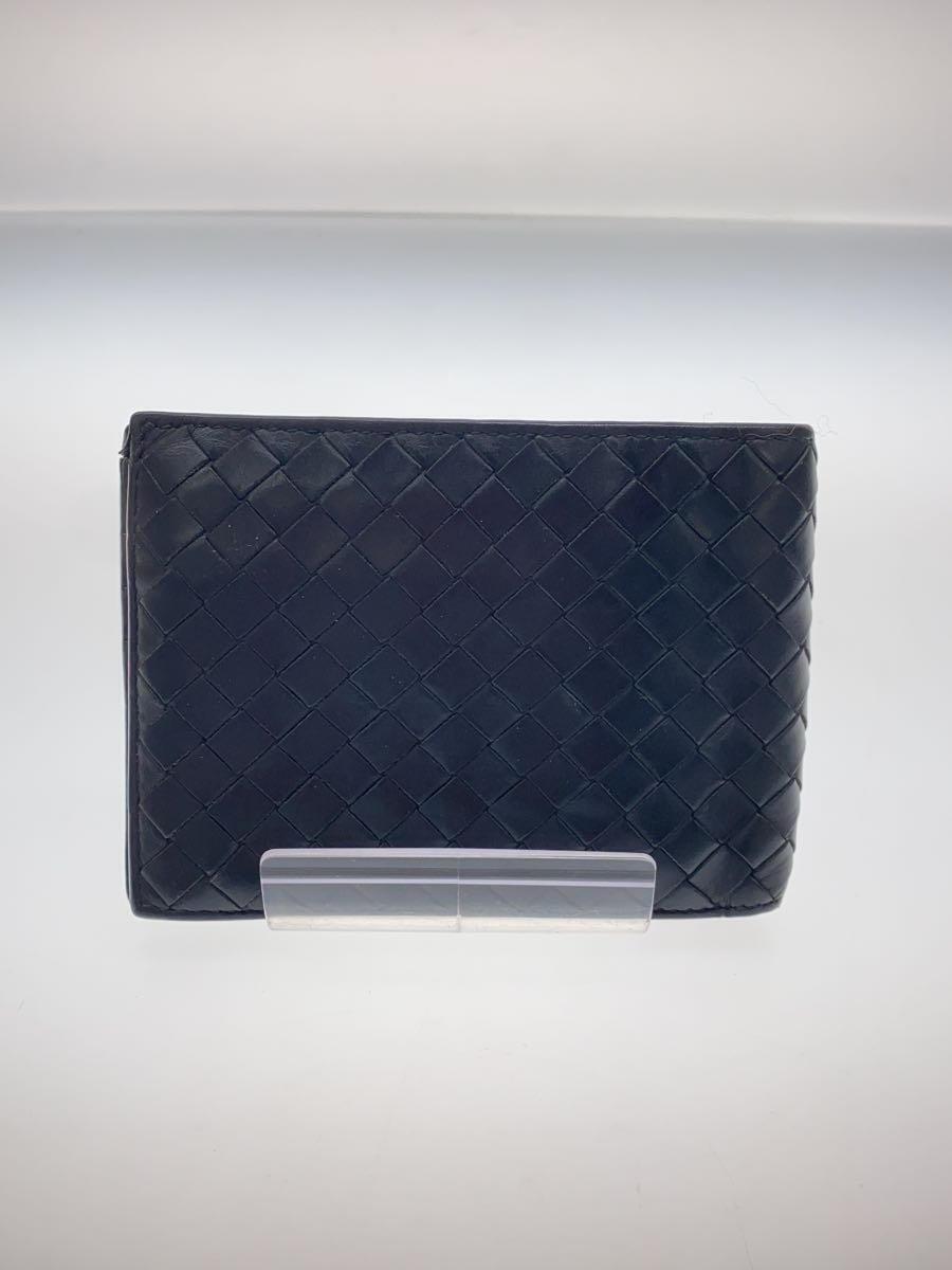 BOTTEGA VENETA◆2つ折り財布/レザー/BLK/無地/メンズ_画像2