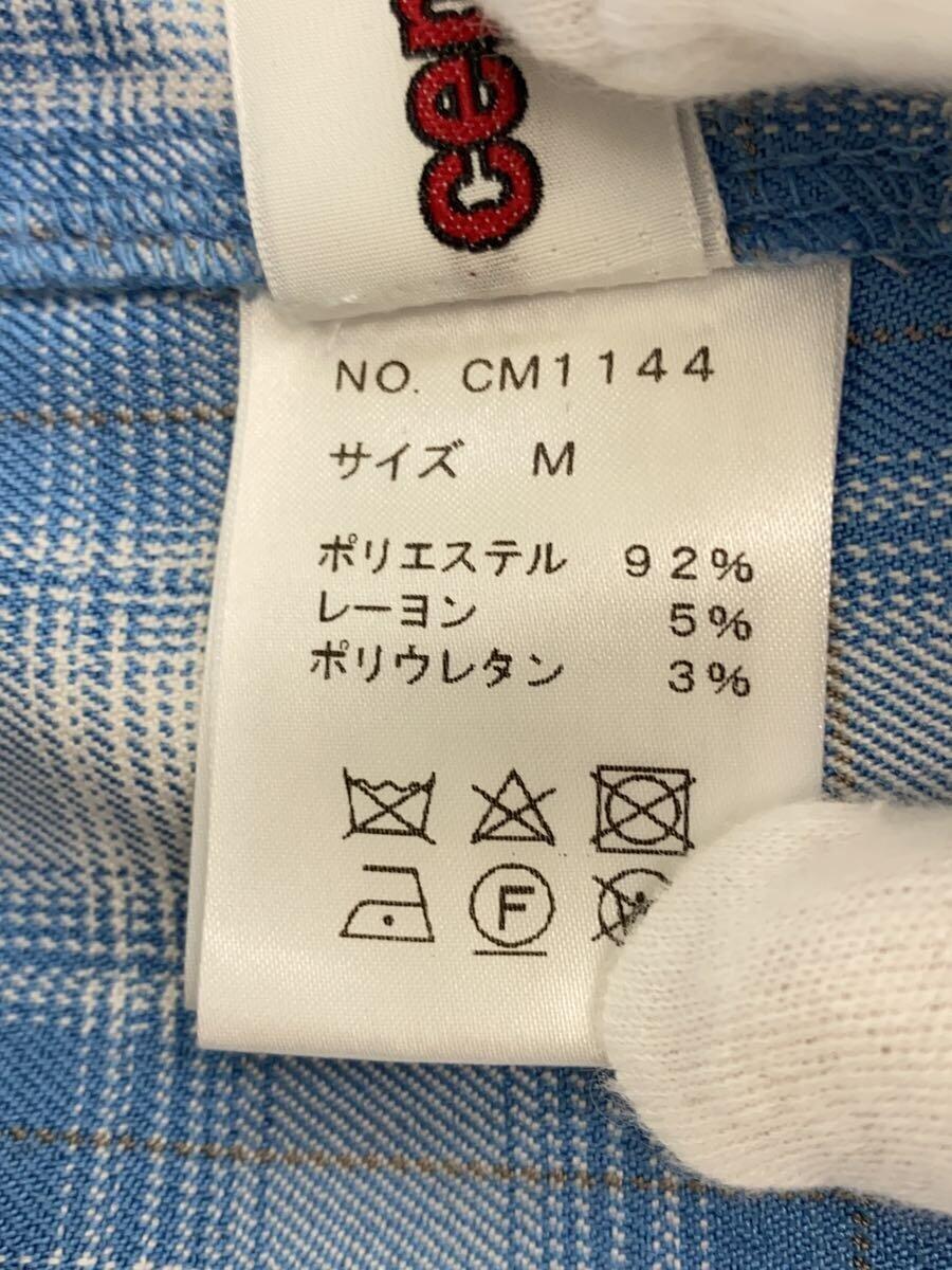 centimeter◆シャツジャケット/M/ポリエステル/ブルー/チェック/CM1144_画像4