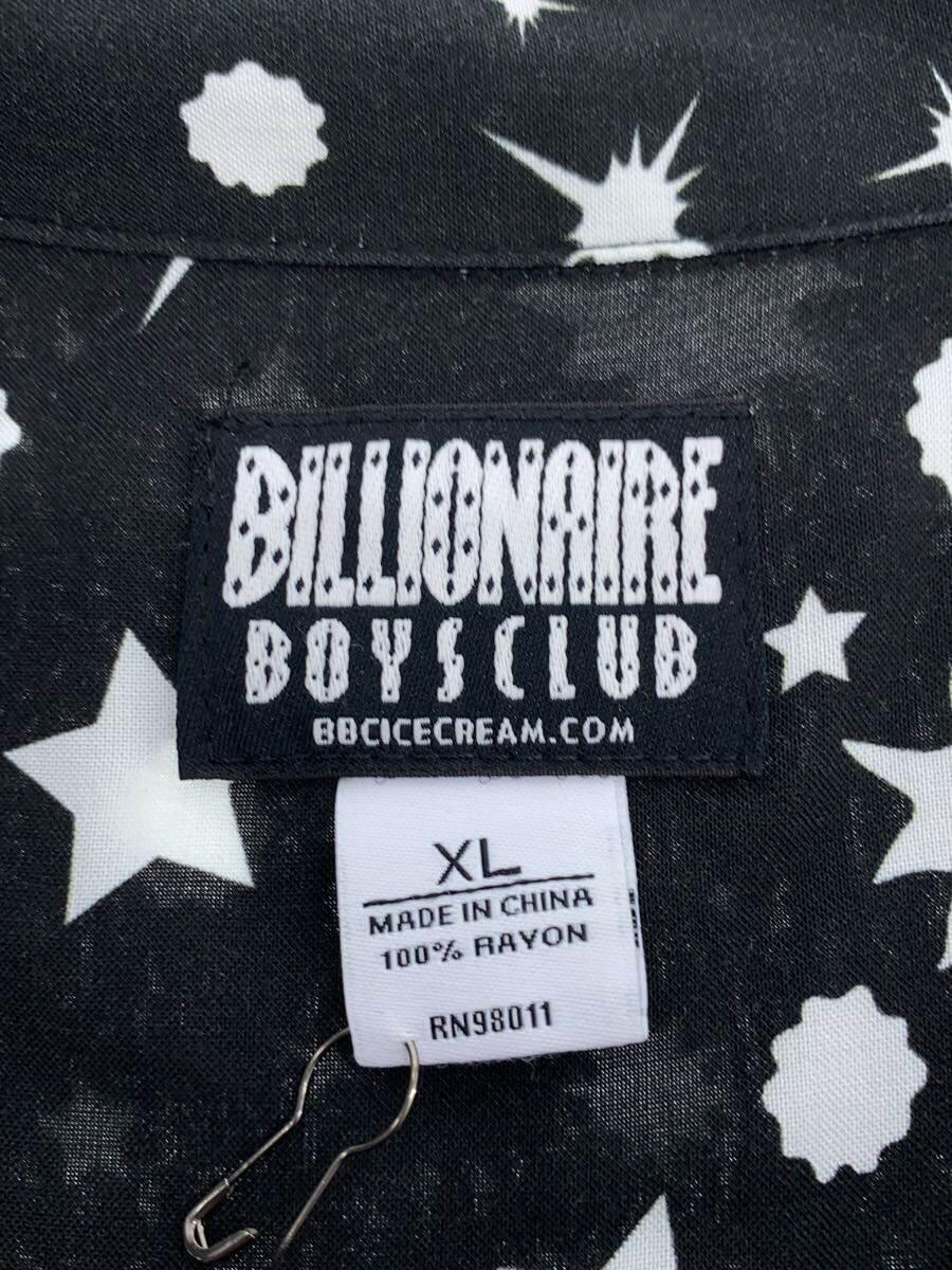 BILLIONAIRE BOYS CLUB◆半袖シャツ/XL/レーヨン/BLK/総柄/811-4600_画像3