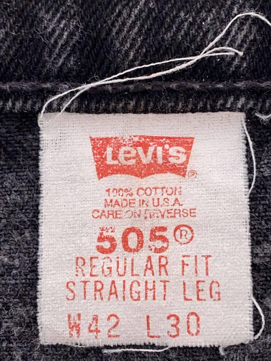 Levi’s◆ストレートパンツ/42/デニム/BLK/無地/40505-4159_画像4