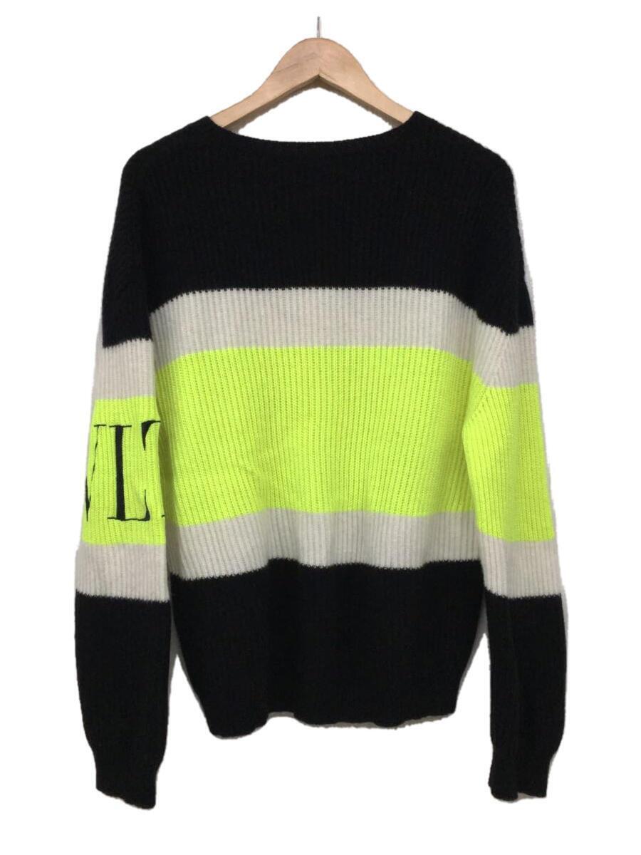 VALENTINO◆VLTN LOGO Knit Sweater/S/ウール/マルチカラー/UV3KC10B6NB//_画像2