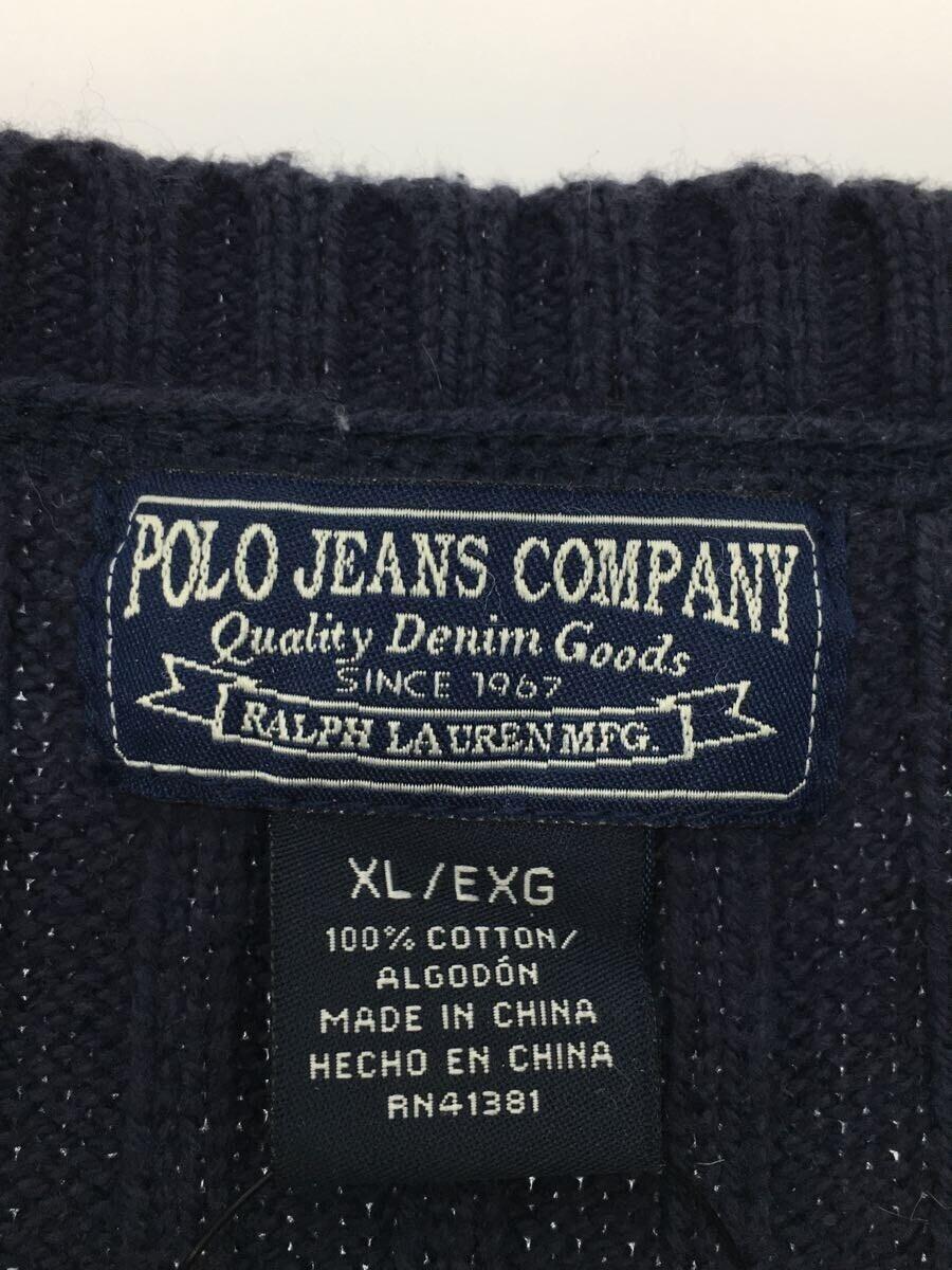 POLO JEANS CO.◆セーター(厚手)/XL/コットン/NVY//_画像3