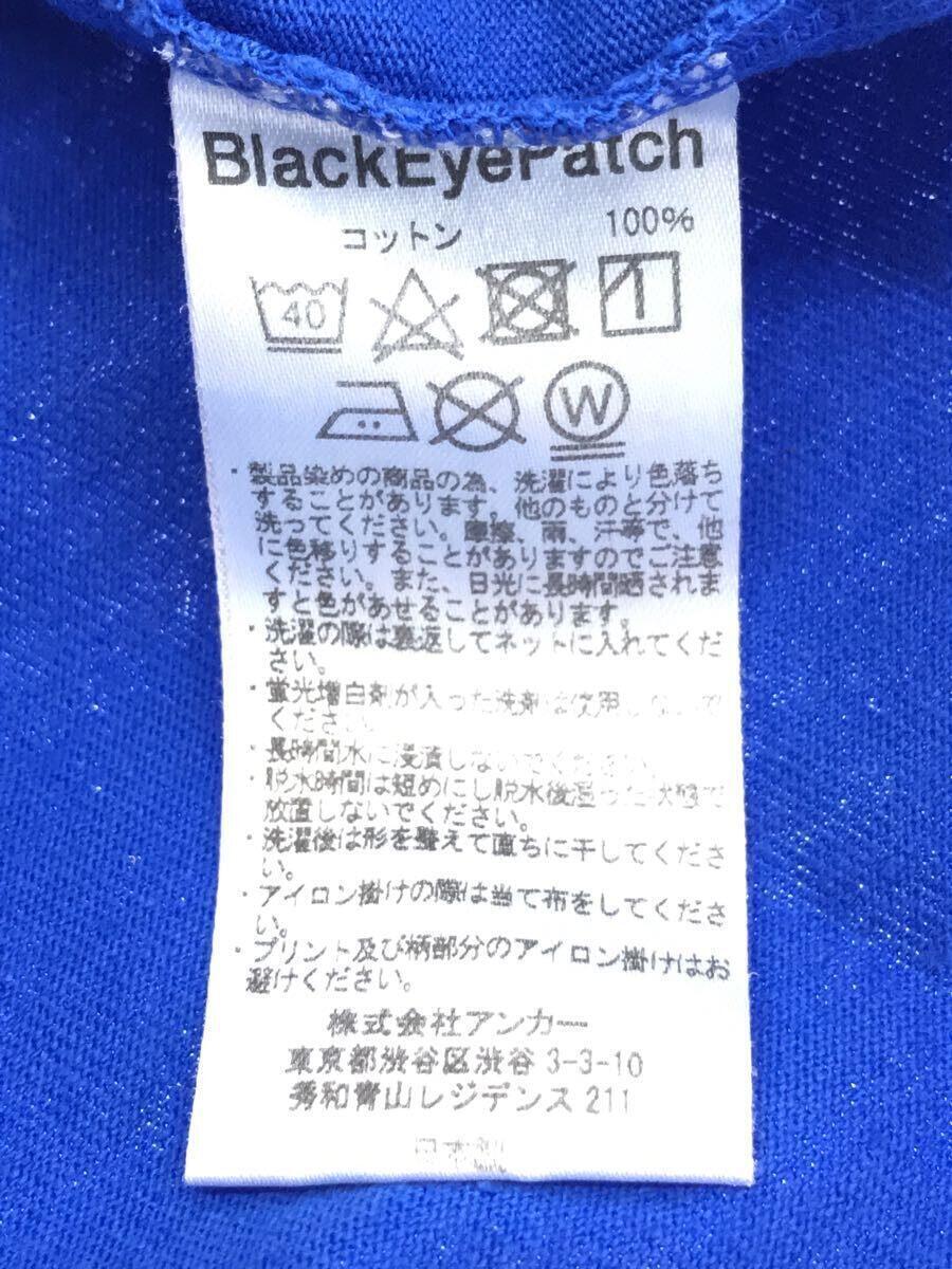 THE BLACK EYE PATCH◆Tシャツ/M/コットン/ブルー/プリント/色褪せ_画像4