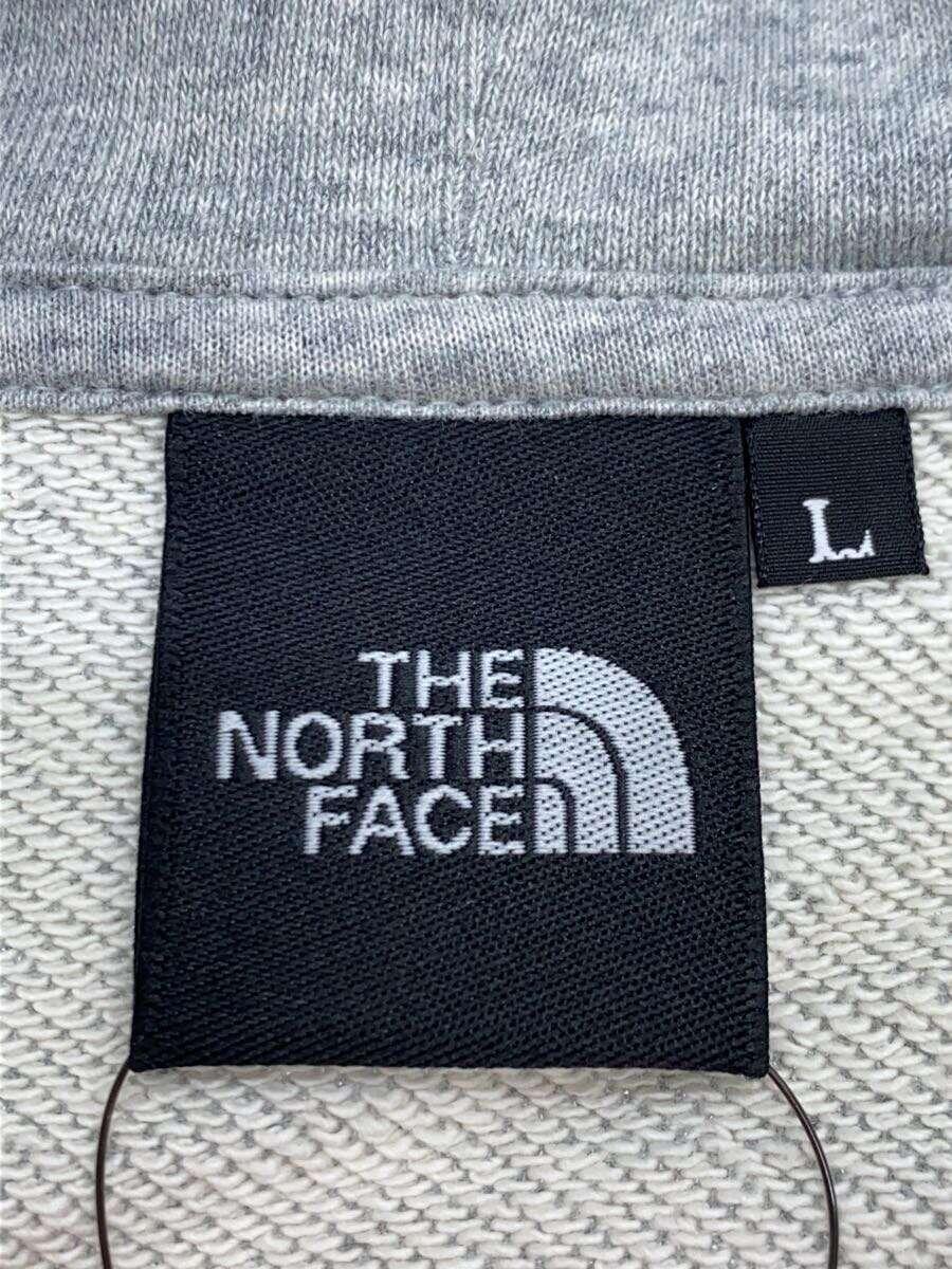 THE NORTH FACE◆フルジップフーディー/L/コットン/GRY/無地_画像3