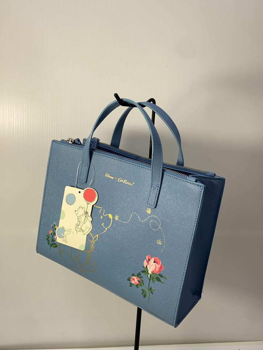 Cath Kidston◆ディズニグラブバッグ ブレイムリースプリグフレンズ/レザー/BLU//_画像2