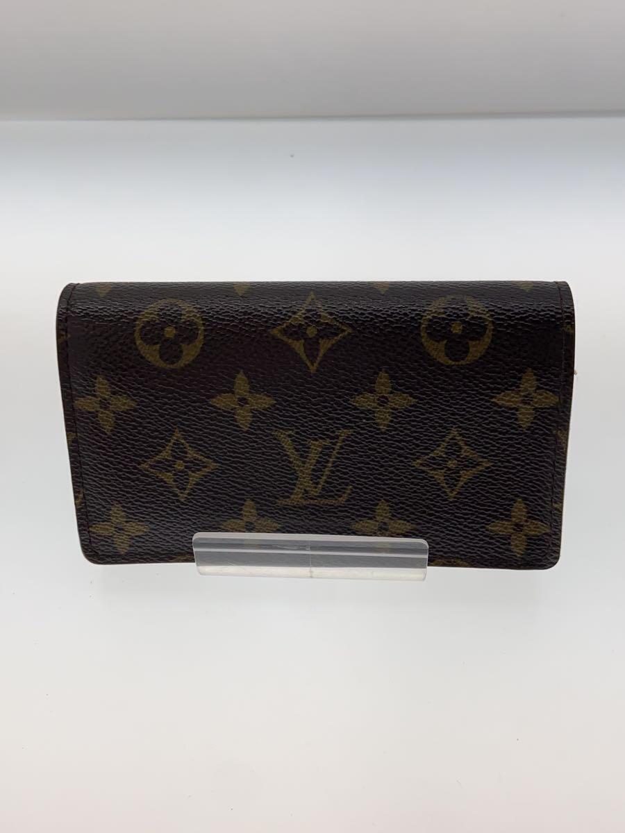 LOUIS VUITTON◆ポルト・モネ・ビエ・トレゾール_モノグラム・キャンバス_BRW/PVC/BRW/モノグラム/レディース_画像1