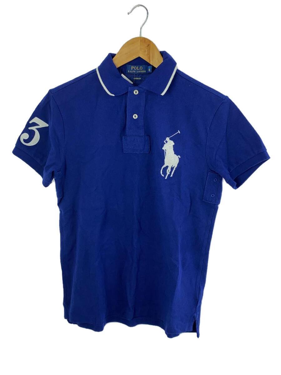 POLO RALPH LAUREN◆ポロシャツ/S/コットン/BLU_画像1