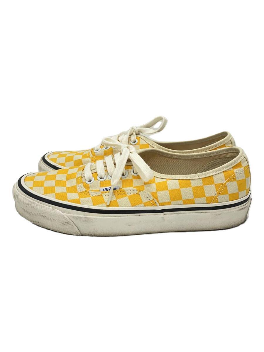 VANS◆チェッカー/アナハイム/オーセンティック/ローカットスニーカー/25cm/YLW/キャンバス/721278_画像1