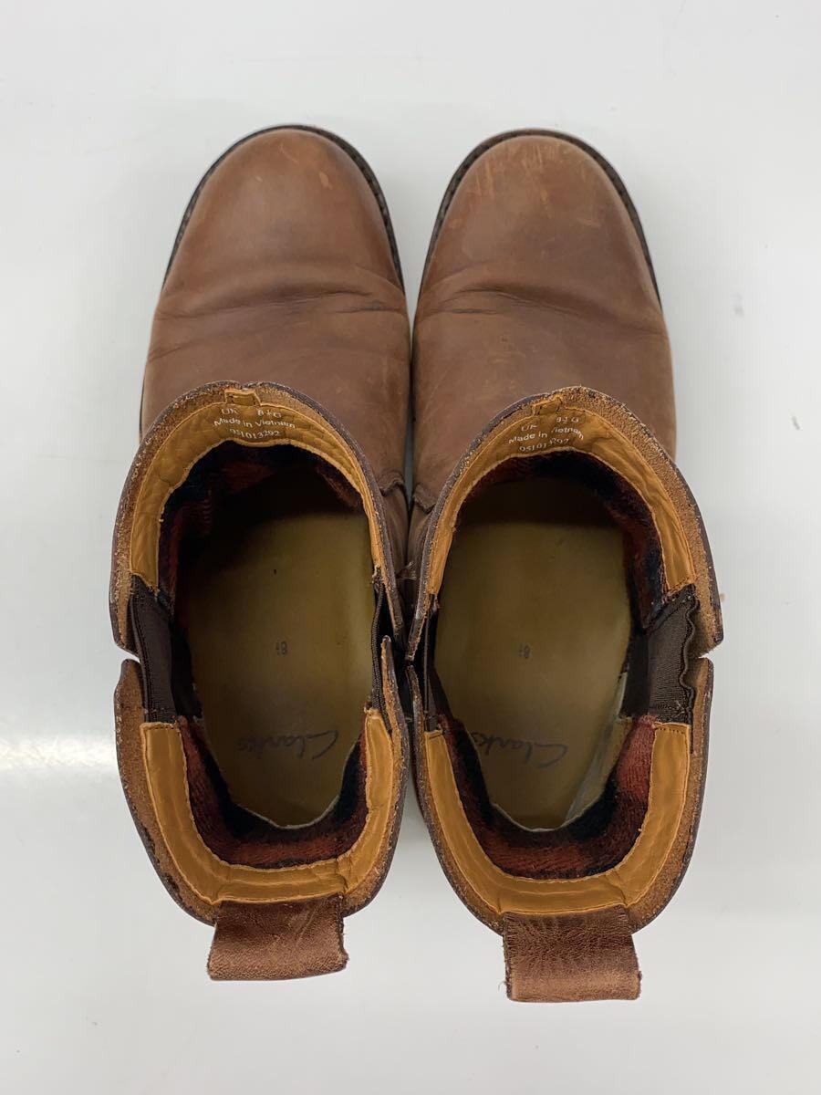 Clarks◆サイドゴアブーツ/US8.5/BRW_画像3