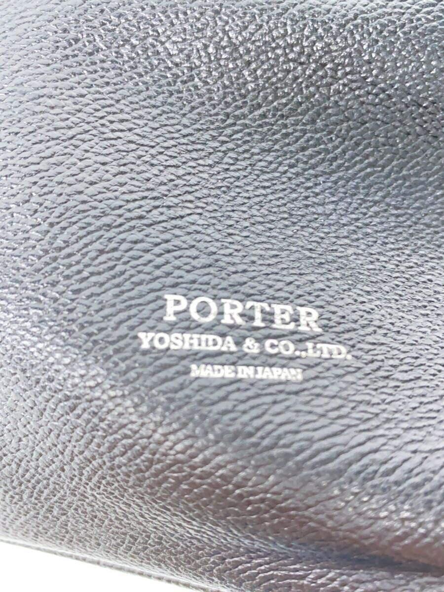 PORTER◆LINK TOTE BAG/レザー/BLK/無地/321-02806_画像5