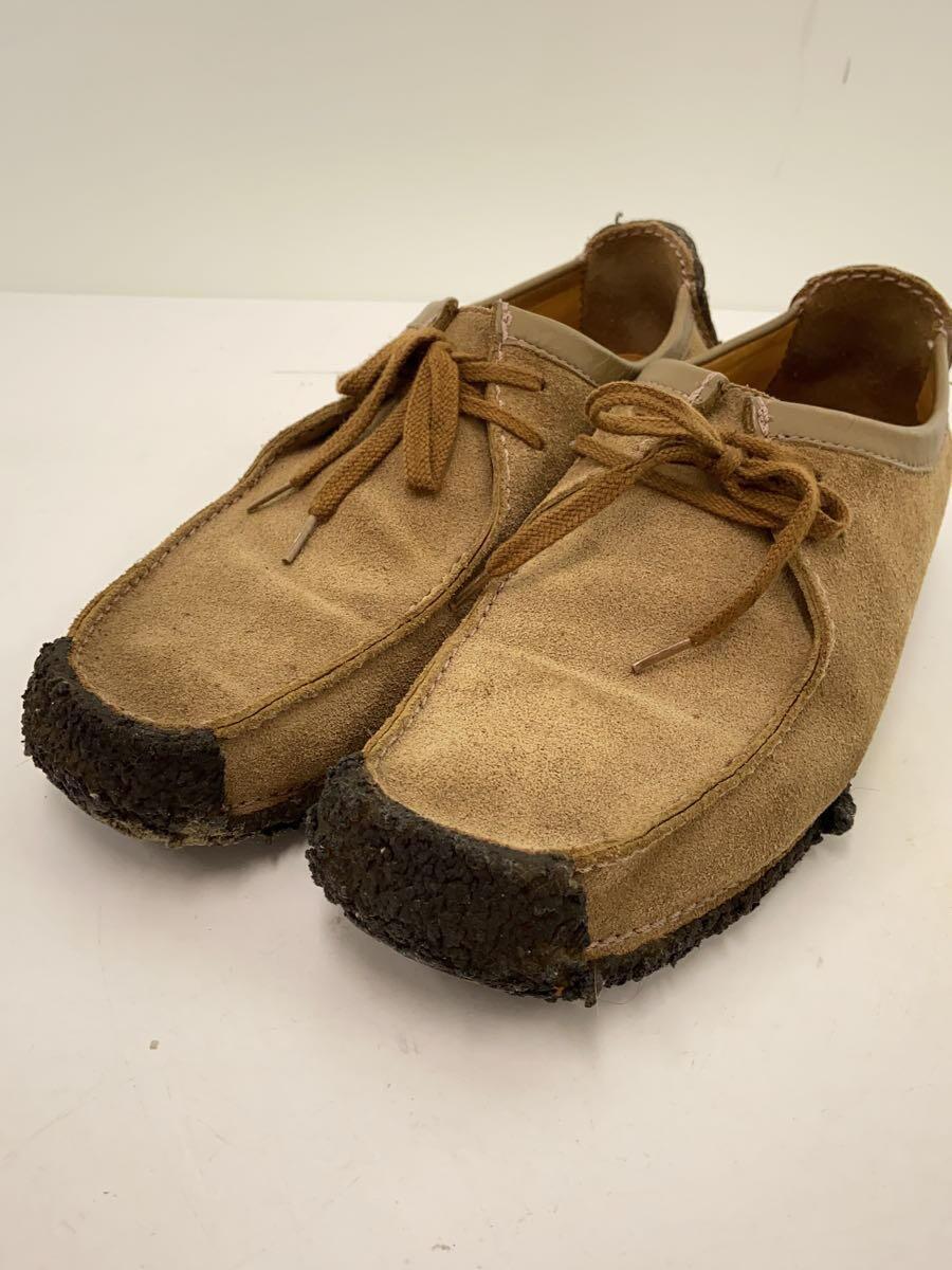 Clarks◆シューズ/UK9.5/BEG/スウェード/0704500629_画像2