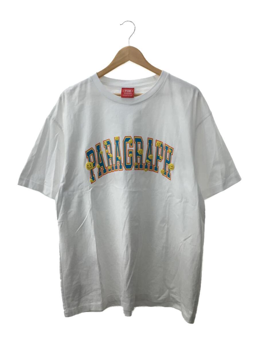 Paragraph◆Tシャツ/-/コットン/WHT/プリント/ロゴ/ホワイト/クルーネック//_画像1