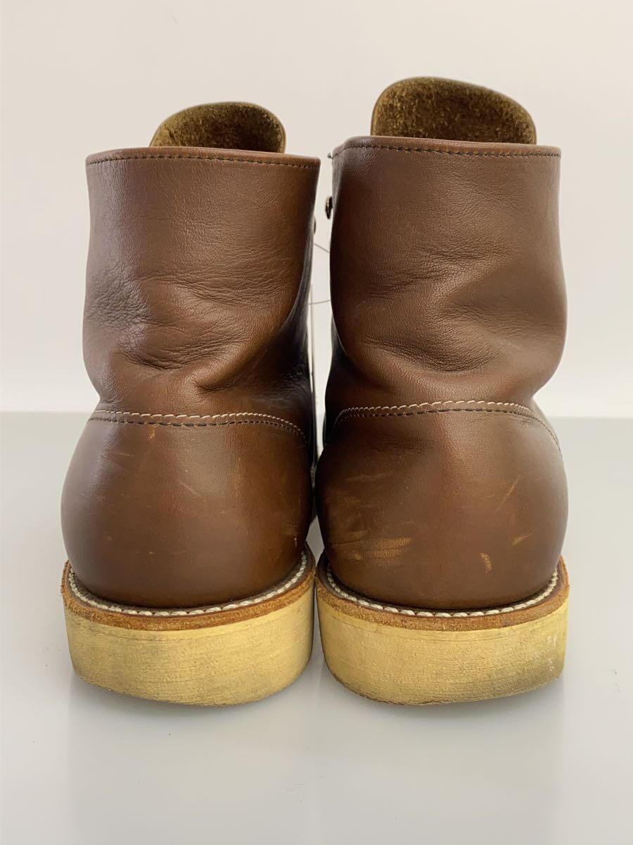 RED WING◆レースアップブーツ/プレーントゥ/6インチ/US8/BRW/レザー/54362//_画像6