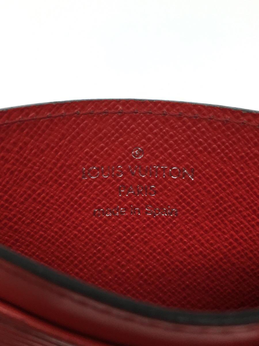 LOUIS VUITTON◆ポルト・カルト・サーンプル_エピ_RED/レザー/RED/カードケース/M60721//_画像3