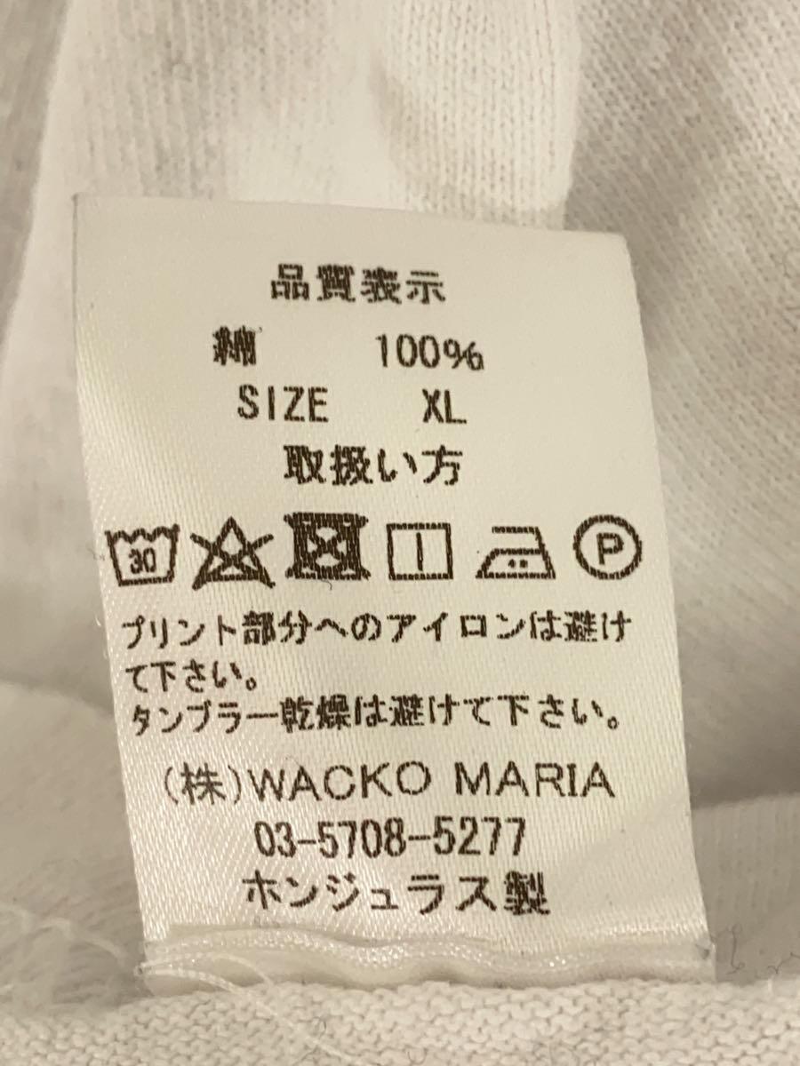 WACKO MARIA◆×NECK FACE/Tシャツ/XL/コットン/WHT/使用感有//_画像4