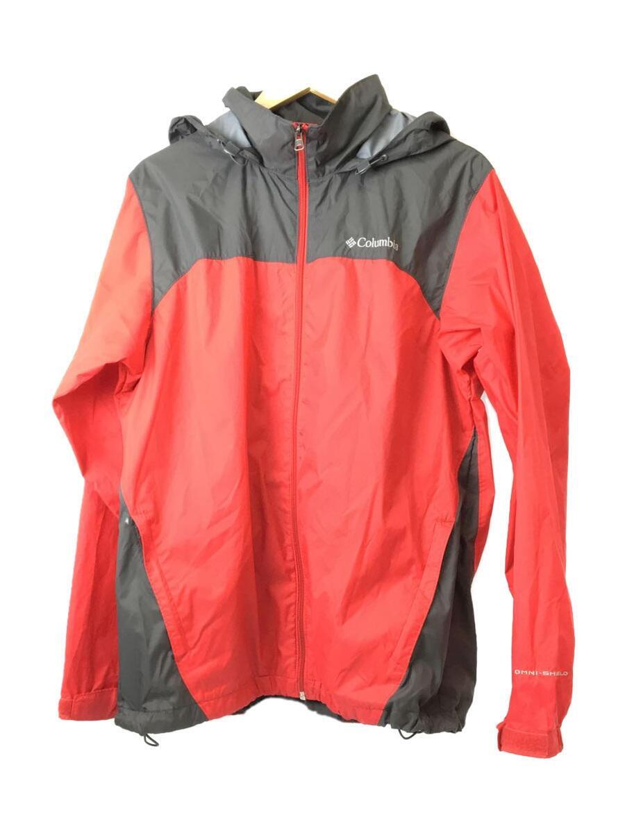 Columbia◆GLENNAKER LAKE RAIN JACKET/M/ナイロン/RED/無地_画像1