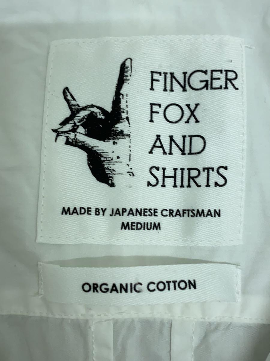finger fox and shirts/長袖シャツ/M/コットン/ホワイト/無地/FFS-0002_画像3