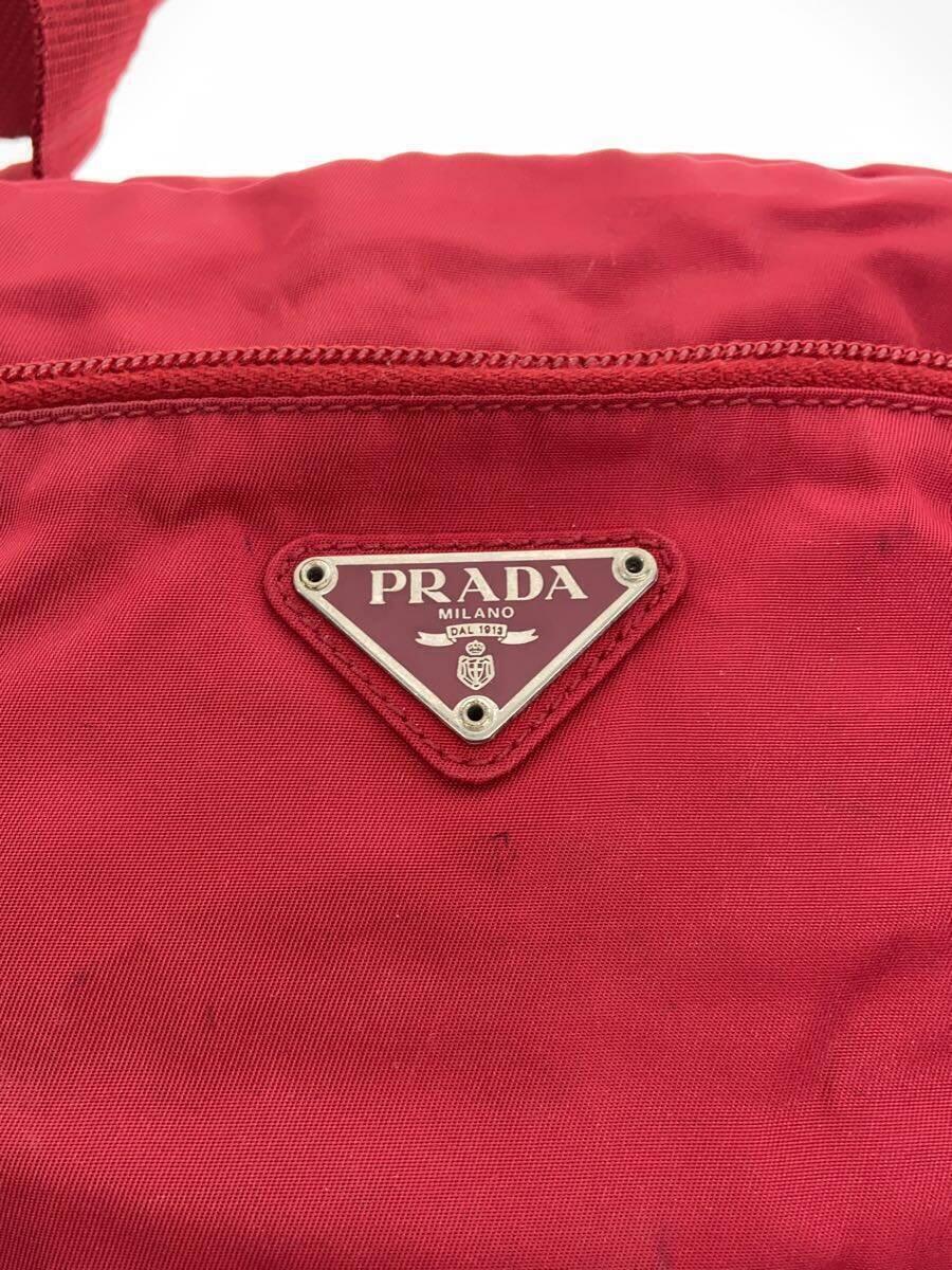 PRADA◆ショルダーバッグ/ナイロン/RED_画像5