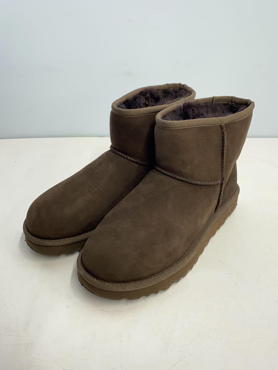 UGG australia◆ショートブーツ/24cm/BRW/ムートンブーツ_画像2