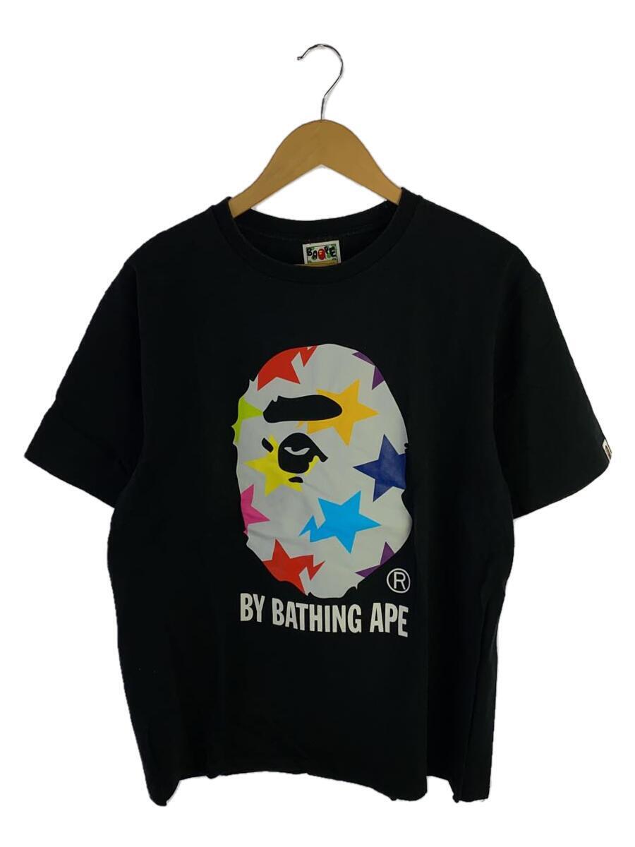 A BATHING APE◆Tシャツ/XL/コットン/BLK/プリント/スター_画像1