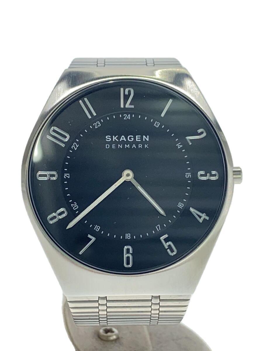 SKAGEN◆クォーツ腕時計/アナログ/ステンレス/BLK/SLV/SKW6828_画像1