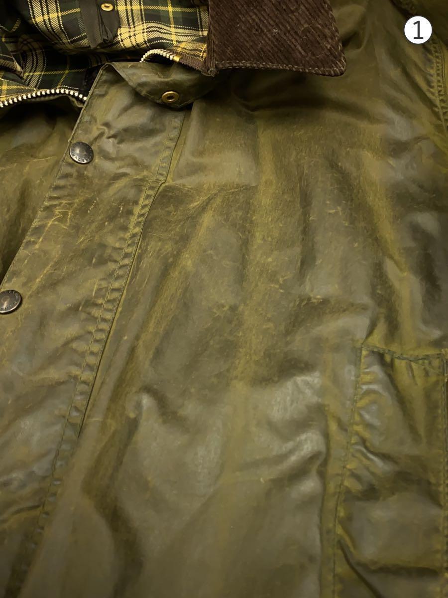 Barbour◆80s/オイルドジャケット/42/コットン/KHK/A200_画像8