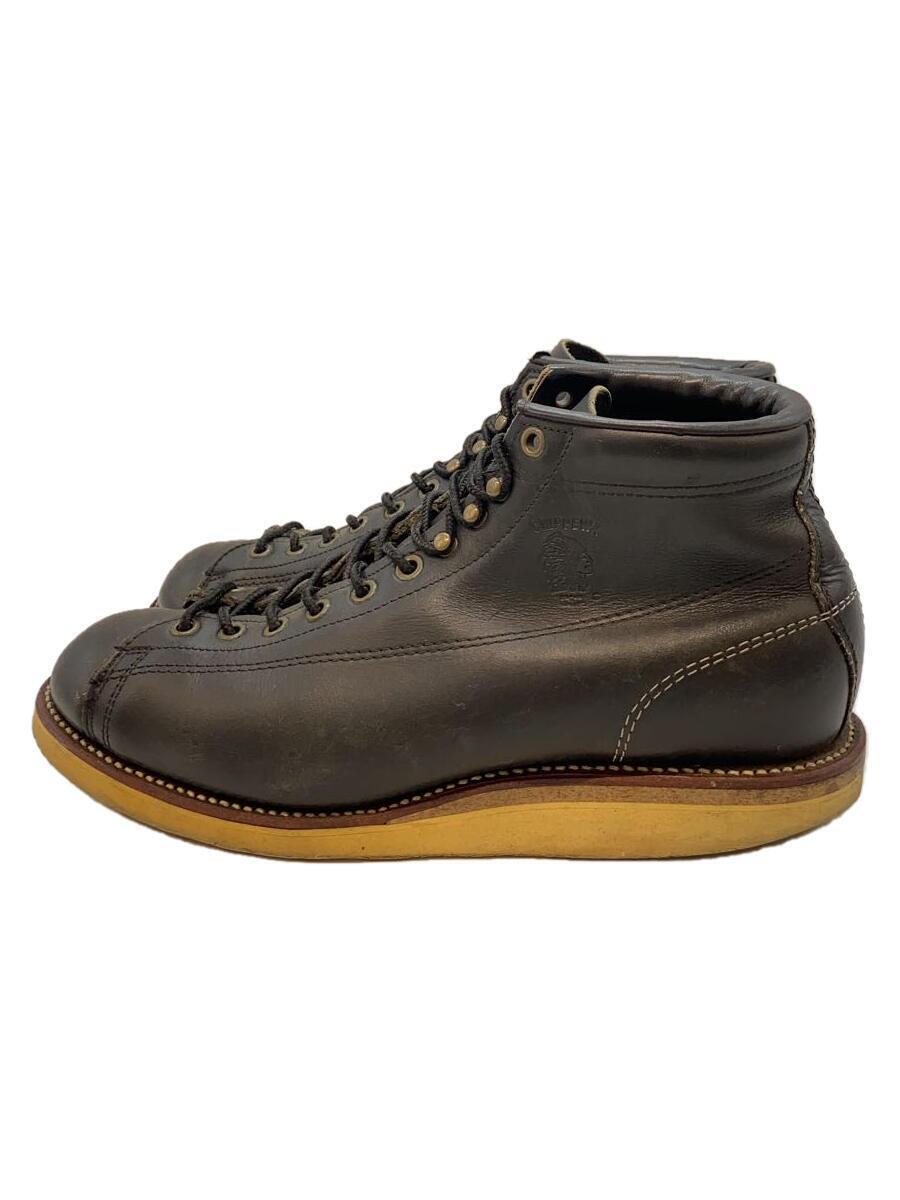 CHIPPEWA◆レースアップブーツ/US8.5/BLK_画像1