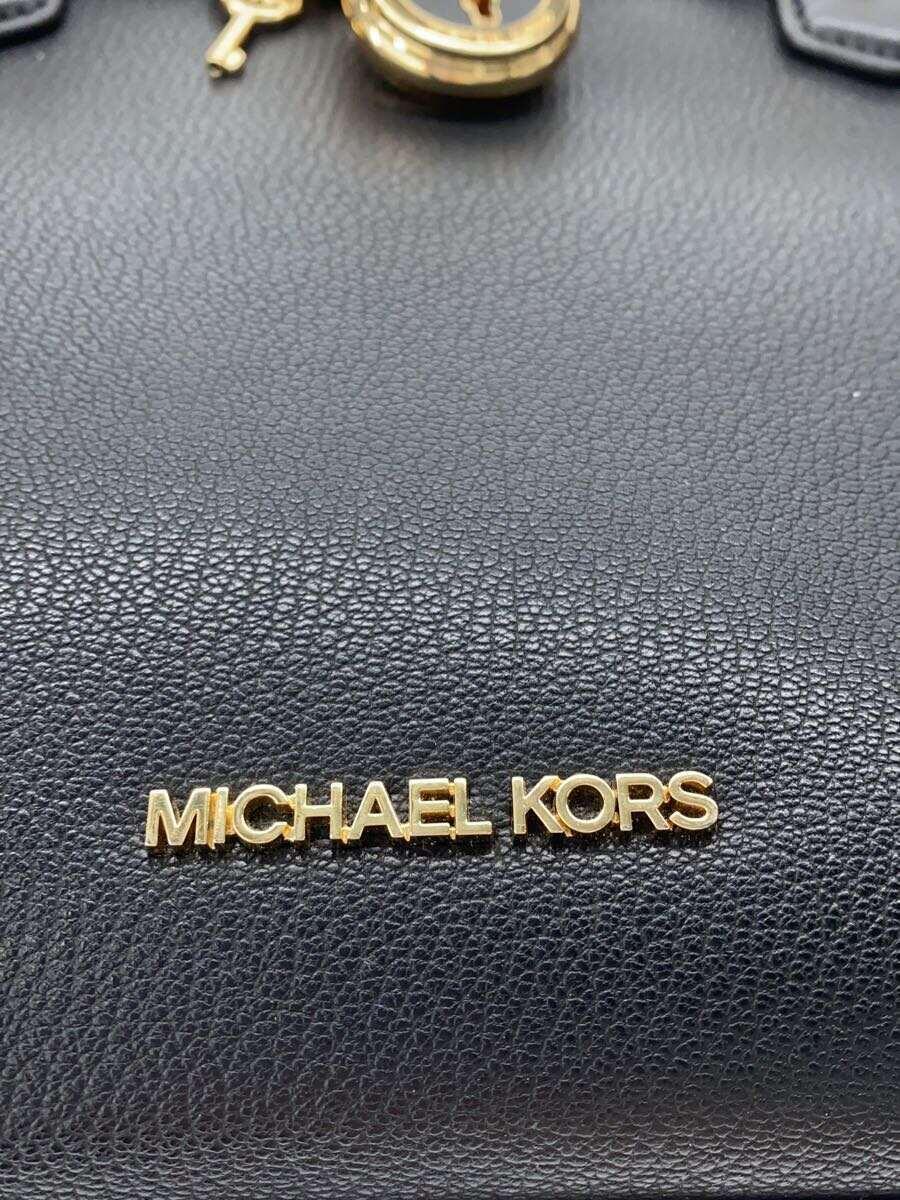 MICHAEL KORS◆ハンドバッグ/レザー/BLK/無地/35T1GHMS1L_画像5