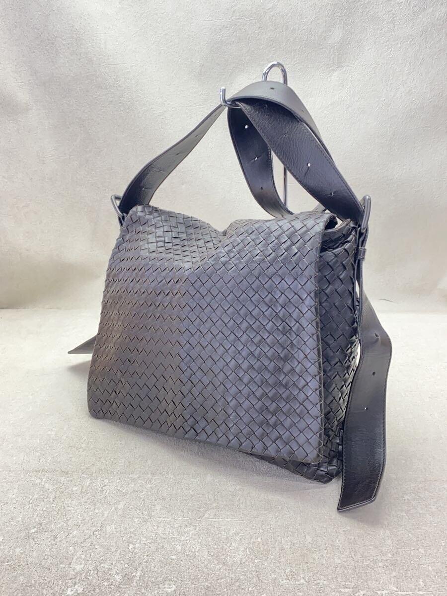 BOTTEGA VENETA◆ショルダーバッグ/レザー/BRW_画像2