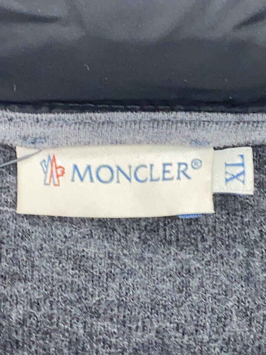 MONCLER◆ダウンジャケット/切替/フーデッド/XL/ウール/GRY_画像3