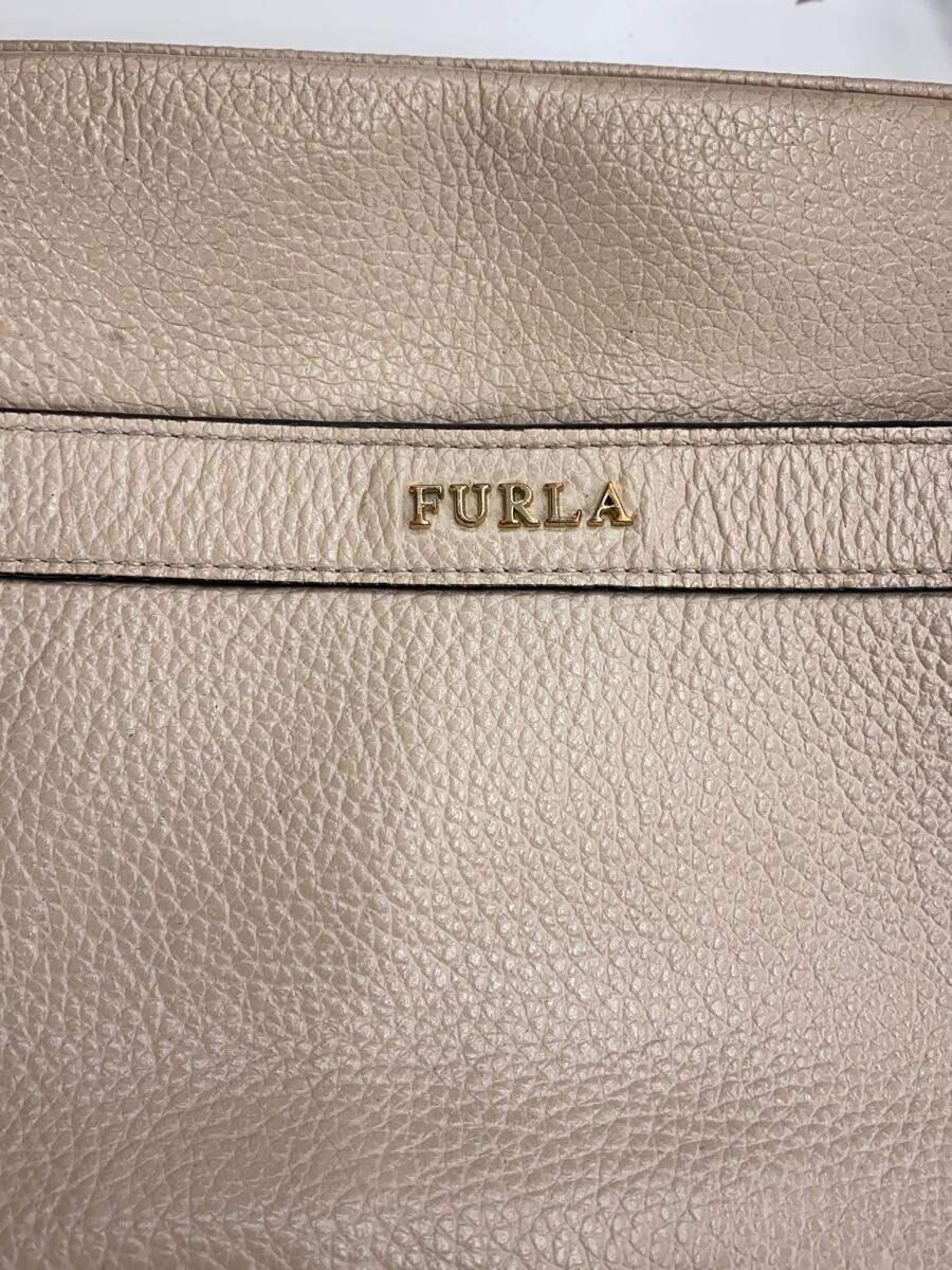 FURLA◆ショルダーバッグ/スレ・内側 ヨゴレ有/BEG/1041514/Avril/アヴリル//_画像5