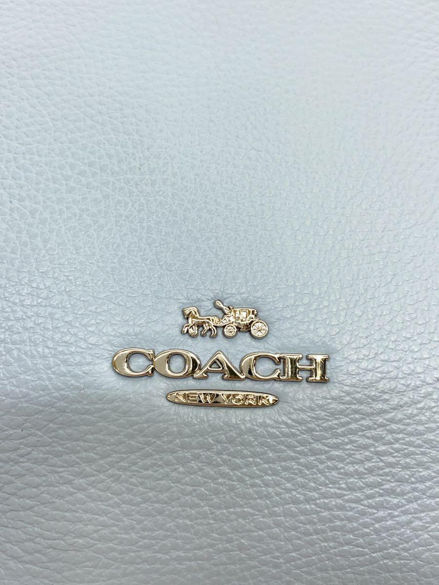 COACH◆バッグ/レザー/BLU/無地/F31507_画像5