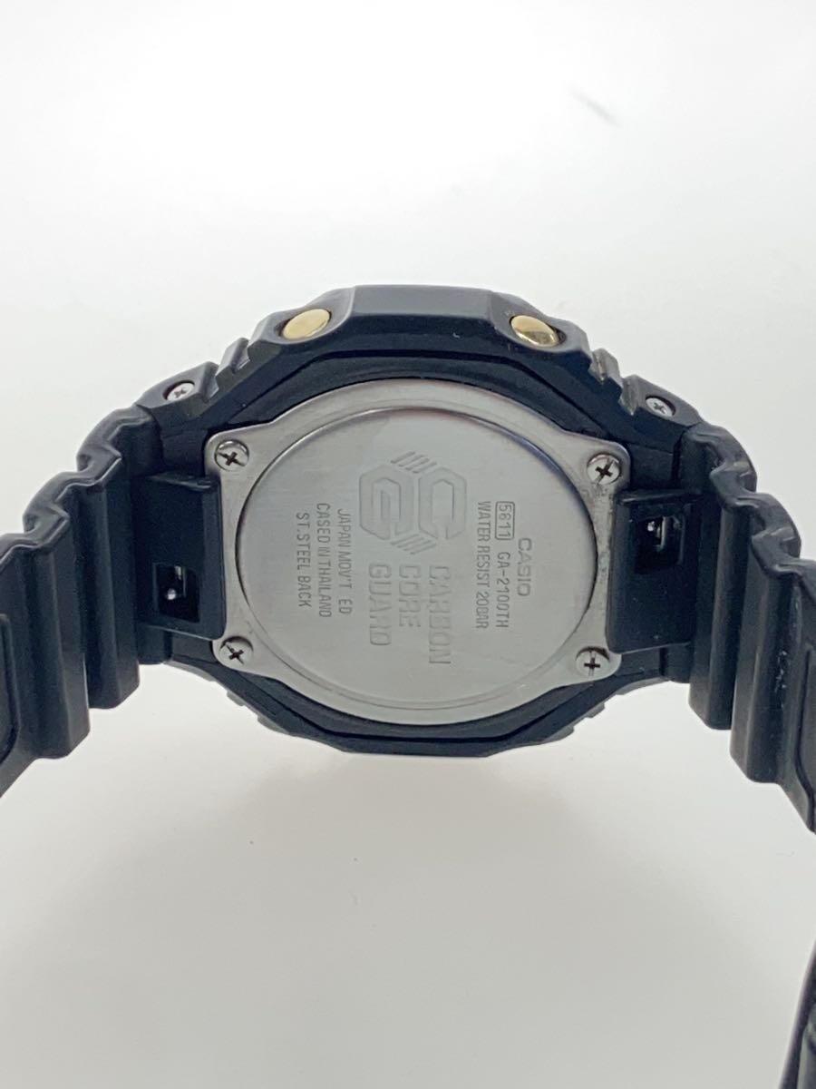 CASIO◆クォーツ腕時計_G-SHOCK/アナログ/ラバー/BLK/BLK_画像3