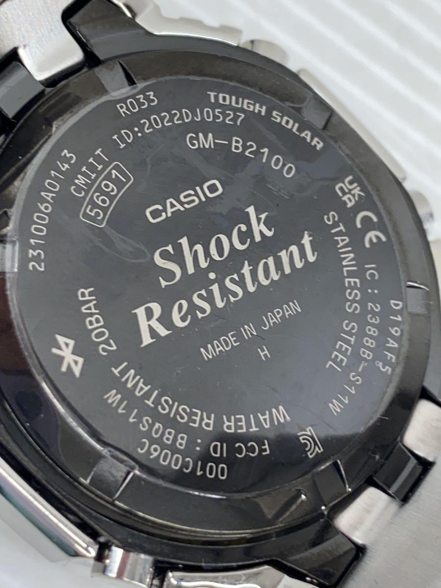 CASIO◆ソーラー腕時計_G-SHOCK/-/ステンレス/BLK/SLV_画像3